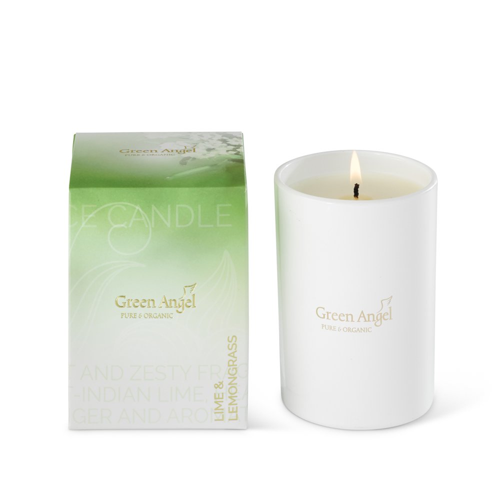 Green Angel Lemon Grass And Lime Soy Wax Candle 270g